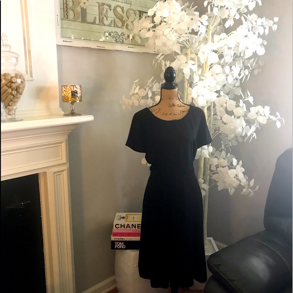 Black Pleated Dress